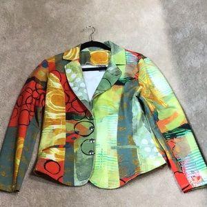 Art Simply by Dolcezza, multi color blazer size M